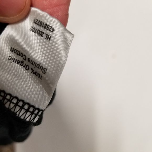 Hinge black medium M tee short sleeves basic thin ribbed - Picture 3 of 6